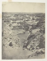 Vue Cavalière De La Seconde Cataracte; Nubie, lámina 111 del álbum "Egypte, Nubie, Palestine et Syrie" (1852)