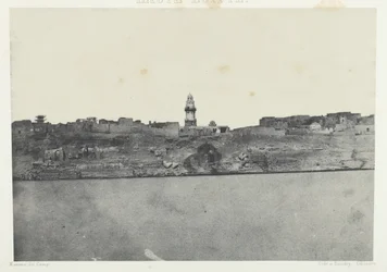 Vista general de Esneh, Alto Egipto, 1849-51, impreso en 1852