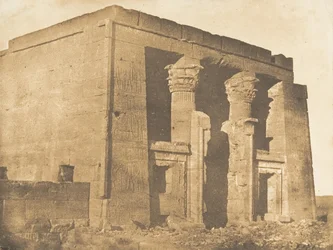 Vista de la fachada del pronaos del Templo de Dakkeh Pselcis, 5 de abril de 1850