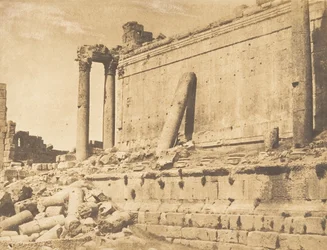 Vista del Templo de Júpiter, en Baalbek Heliópolis, 15 de septiembre de 1850