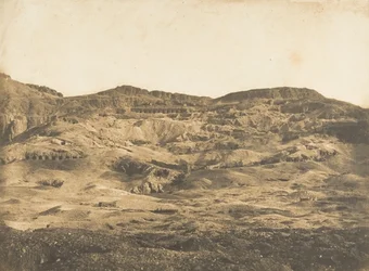 Vista general de la Necrópolis de Tebas Gournah, 1849-50