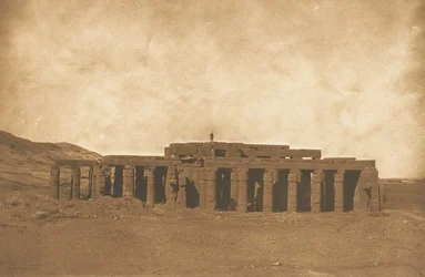 Vista general de las ruinas del Ramesseum, en Tebas, Tumba de Osymandian, 1849-50