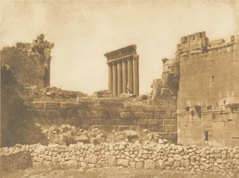 Vista general de las ruinas de Baalbek, tomada al Este, septiembre 1850
