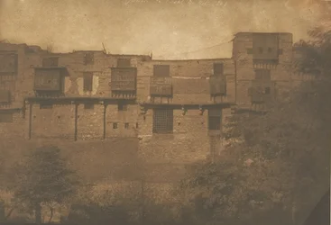 Vista tomada de un jardín del barrio Franc, en El Cairo, diciembre 1849-enero 1850