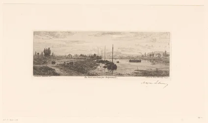 Vista del Sena cerca de Argenteuil Les bords de la Seine près Argenteuil (título sobre objeto)