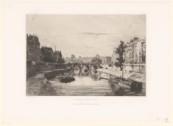 Vista del Puente Saint-Michel en París
Vue prise du pont St. Michel (título en el objeto)