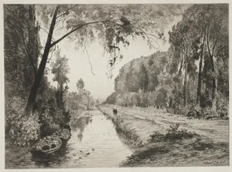 Canal en Pont Sainte-Maxence, c. 1878