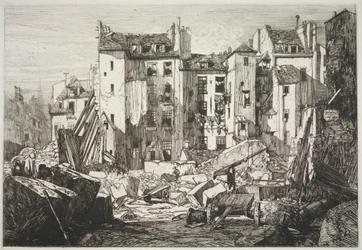 Demolición para la Apertura de la Rue des Écoles, 1862