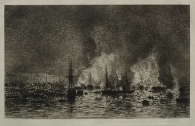Incendio en el Puerto de Burdeos