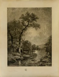 Paisaje con ciervos