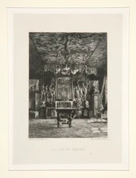 Le salon rouge (La habitación roja), pl. 5 de la suite Chez Victor Hugo (Victor Hugo