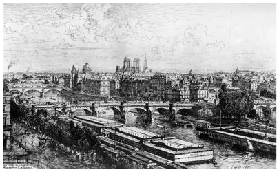 París visto desde el Louvre, c1850-1895