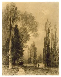 Paisaje fluvial al atardecer