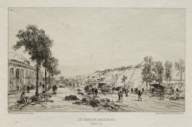 Recuerdos artísticos del Sitio de París: Le Cavalie Bastion 63, 1870-71