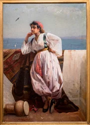 Joven oriental en una terraza de Argel