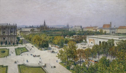 Vista del Ring hacia el ayuntamiento y el parlamento
