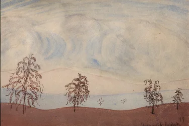 Paisaje con árboles, 1917