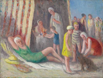En la playa de Treport, c.1939