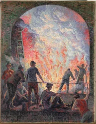 Acerías (óleo sobre lienzo)