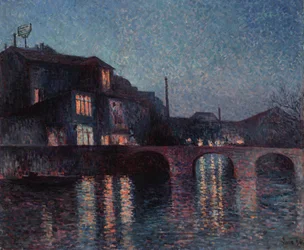 El río Sambre en Charleroi, 1896