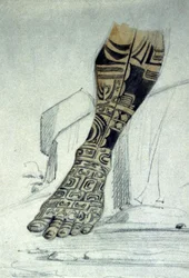 Tatuaje de pie maorí