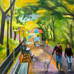 Paseo por el parque de la ciudad