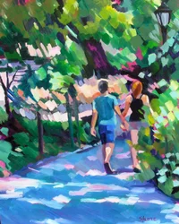 Un romántico paseo por el parque