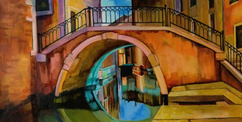 Puente sobre el canal veneciano