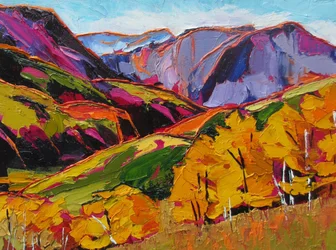 Las montañas en otoño, llenas de colorido