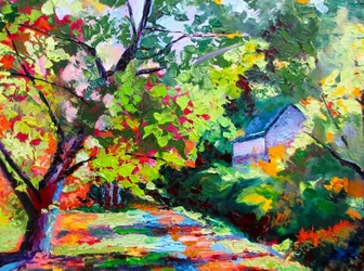 Hogar en el bosque vibrante