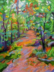 Sendero por el bosque lleno de vida