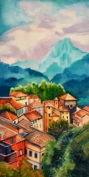 Un animado pueblo de montaña