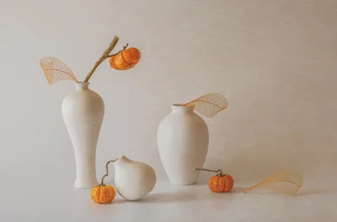 Elegante bodegón otoñal