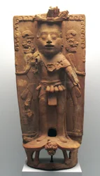 Incensario en forma del dios del maíz sobre una tortuga, Península de Yucatán Norte, período Posclásico, 900-1000 d.C.