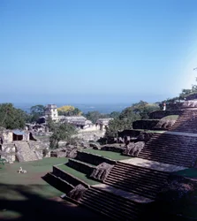 Civilización precolombina: vista del sitio de Palenque en Chiapas
