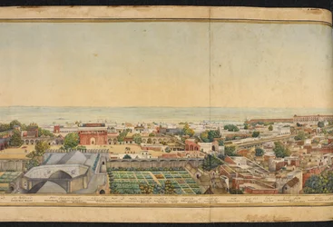 Sección de un panorama de Delhi