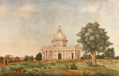 Vista exterior de la iglesia de San Jaime, Delhi, hacia 1836 (acuarela)