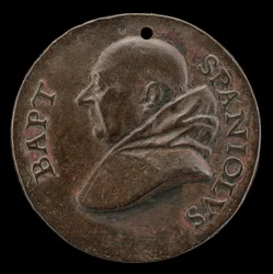 Battista Spagnoli de Mantua, 1447-1516, Poeta Carmelita [anverso], c. 1513