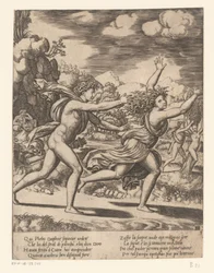 Apolo persigue a Daphne Historia de Apolo y Dafne (título de la serie)