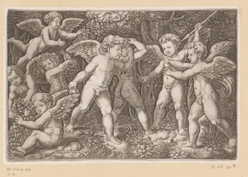 jugando putti Tapices del Papa (título de la serie) Tapezzerie de Papa (título de la serie)
