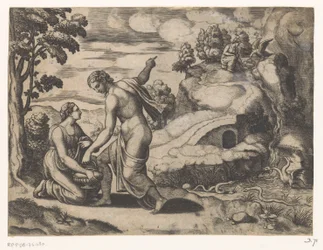Venus envía a Psique a un pozo custodiado por dragones