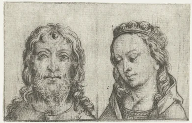 Las cabezas de Cristo y María