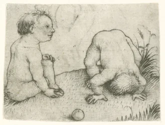 dos niños jugando Niños jugando (título de la serie)