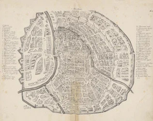 Mapa de Moscú. De: Augustin von Meyerberg y su viaje a Rusia, 1661