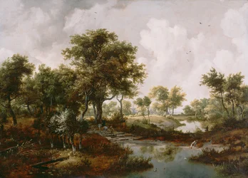 Un paisaje boscoso, 1667
