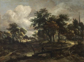 Paisaje con pasarela