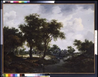El molino de agua (Paisaje de Trevor) (óleo sobre lienzo)