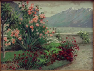 Jardín de flores en primavera en Monte Baldo