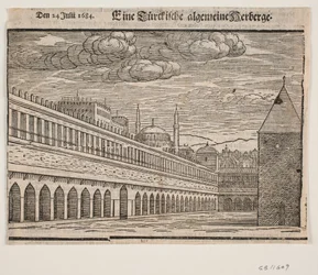 Un caravanserai (Han). Mitad izquierda