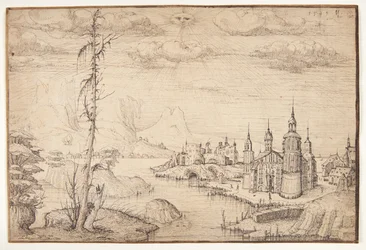 Paisaje con una ciudad
